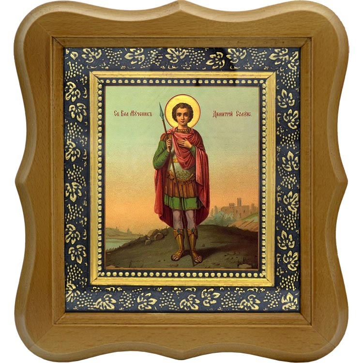 

Димитрий Солунский Святой великомученик. Икона на холсте.