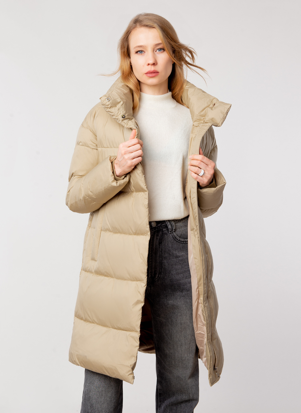 

Куртка женская Britt 58399 бежевая 50 RU, 58399
