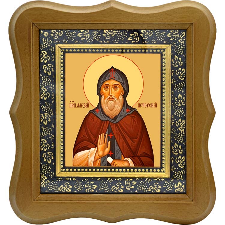 

Алексий Печерский преподобный затворник. Икона на холсте.