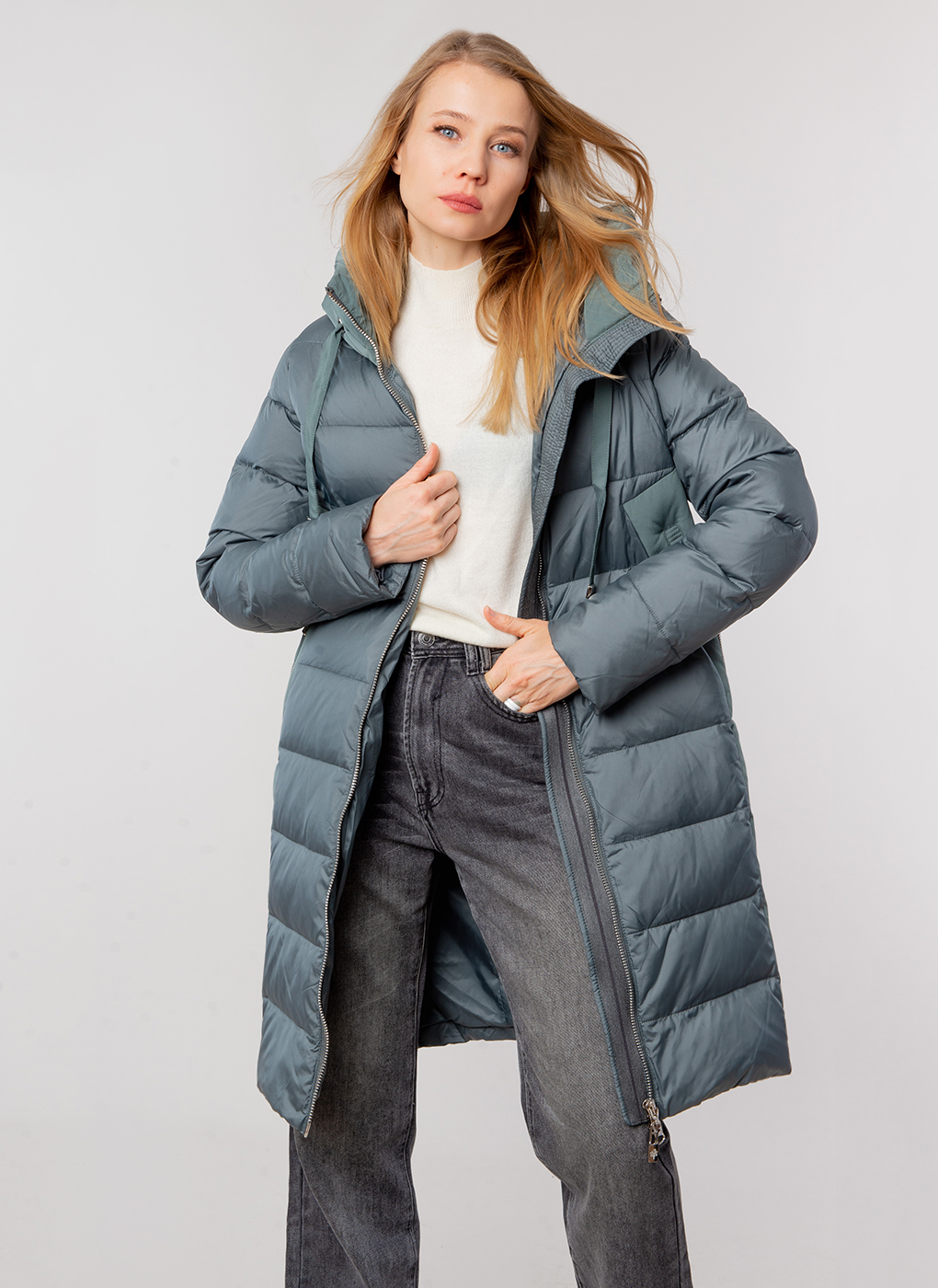 

Куртка женская Britt 58407 серая 42 RU, Серый, 58407
