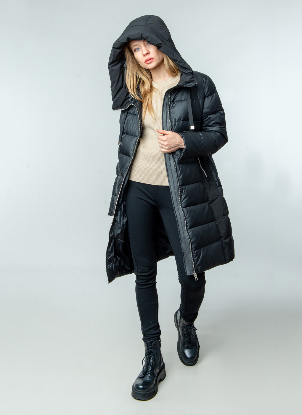 

Пальто женское Britt 58407 черное 44 RU, Черный, 58407