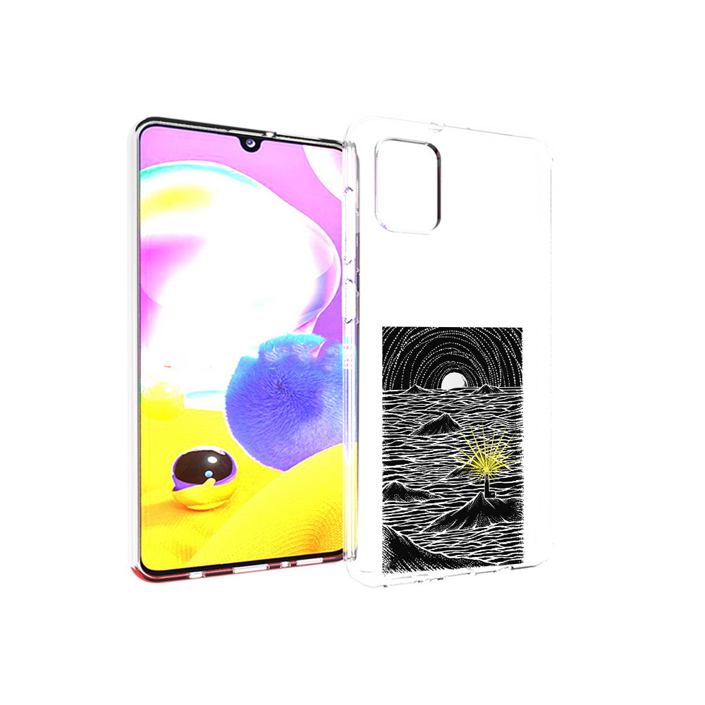 

Чехол MyPads Tocco для Samsung Galaxy A31 маяк в черно белом море (PT146911.482.460), Прозрачный, Tocco