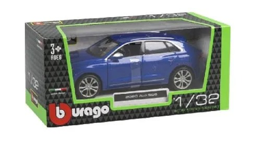 Машина BBurago металлическая 1:32 2020 Audi SQ8 18-43000 пазл московский транспорт электропоезд москва 2020 новаторская