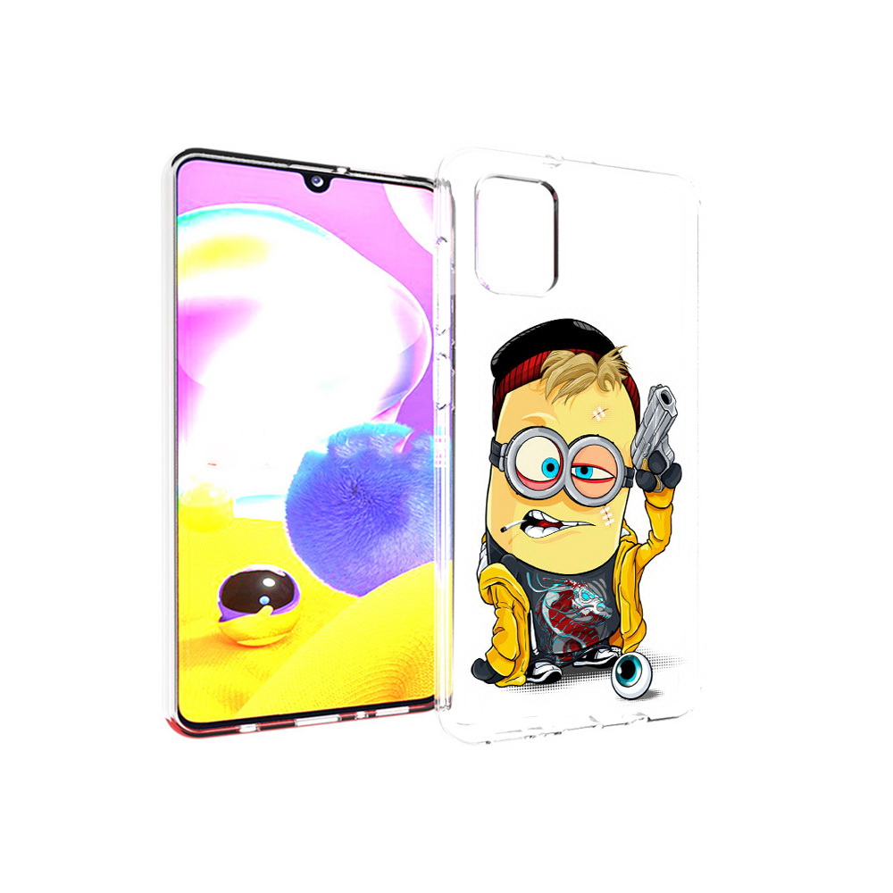 

Чехол MyPads Tocco для Samsung Galaxy A31 миньон бандит (PT146911.482.475), Прозрачный, Tocco