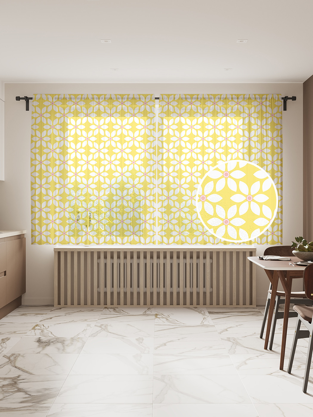 

Фототюль JoyArty "Летнее цветение", 145x180 см (2 полотна со шторной лентой + 50 крючков), Летнее цветение