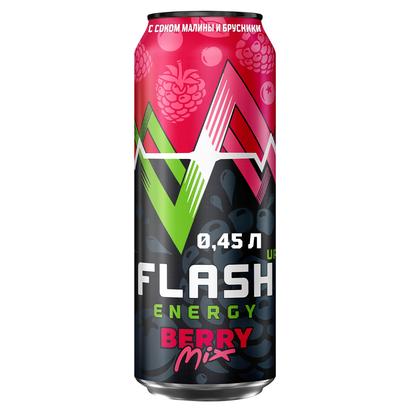 Энергетический напиток Flash Up Energy Ягодный микс 0,45 л, банка