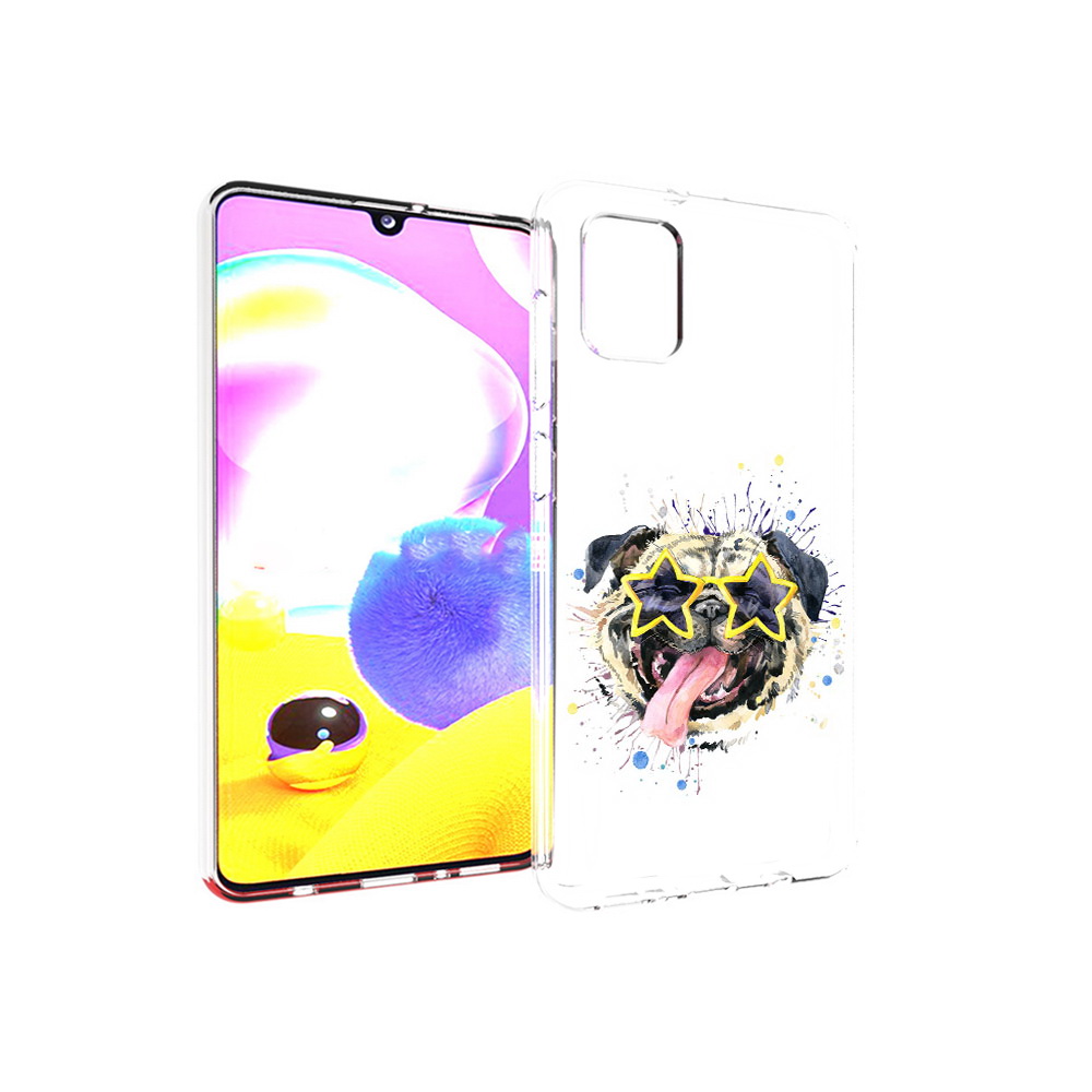 

Чехол MyPads Tocco для Samsung Galaxy A31 мопс боксер (PT146911.482.482), Прозрачный, Tocco