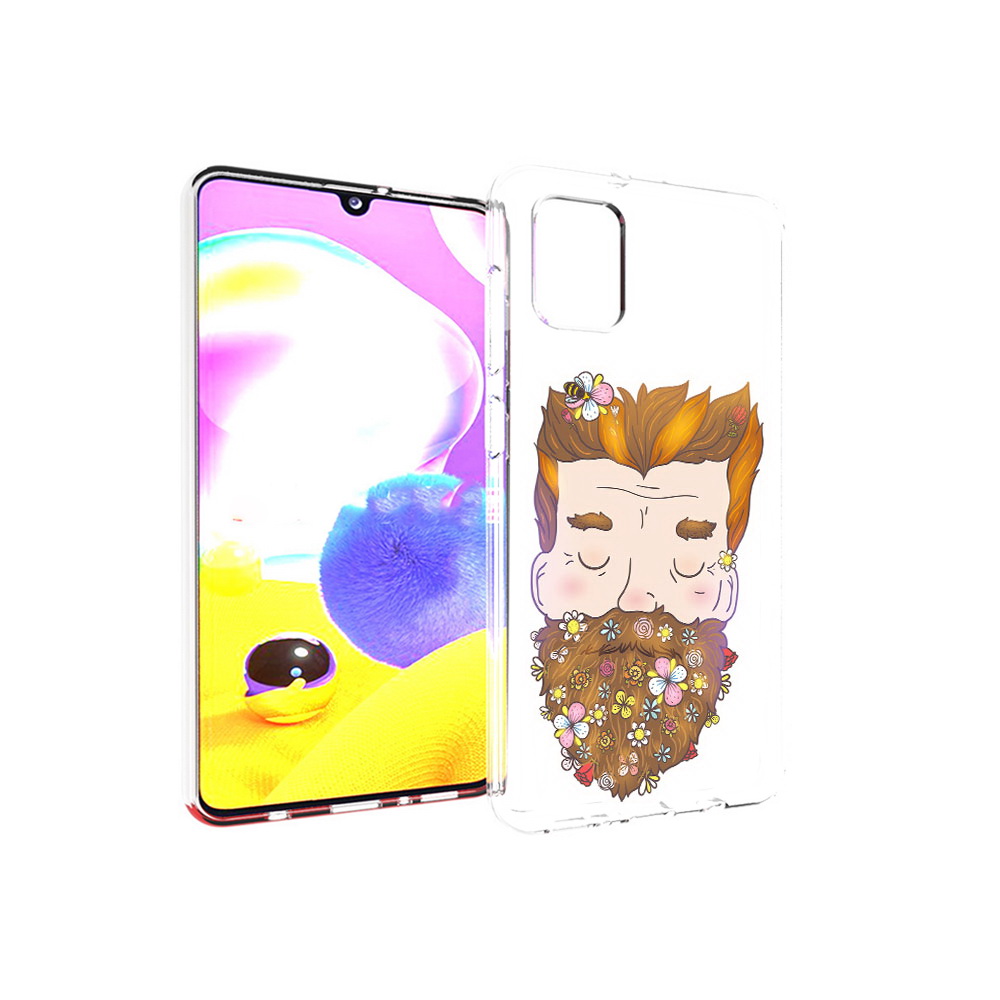 

Чехол MyPads Tocco для Samsung Galaxy A31 мужчина с цветами в бороде (PT146911.482.489), Прозрачный, Tocco