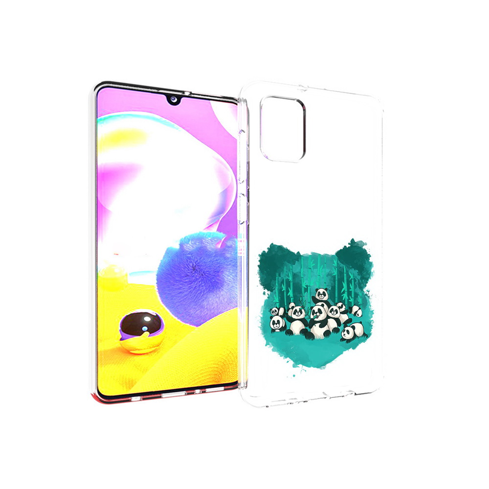 

Чехол MyPads Tocco для Samsung Galaxy A31 нарисованные панды (PT146911.482.508), Прозрачный, Tocco