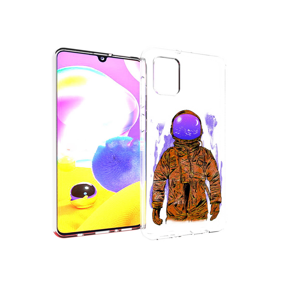 

Чехол MyPads Tocco для Samsung Galaxy A31 нарисованный мужчина в скафандре, Прозрачный, Tocco