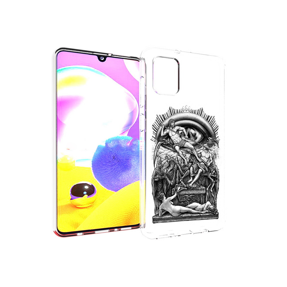 

Чехол MyPads Tocco для Samsung Galaxy A31 оракул черно белый (PT146911.482.528), Прозрачный, Tocco