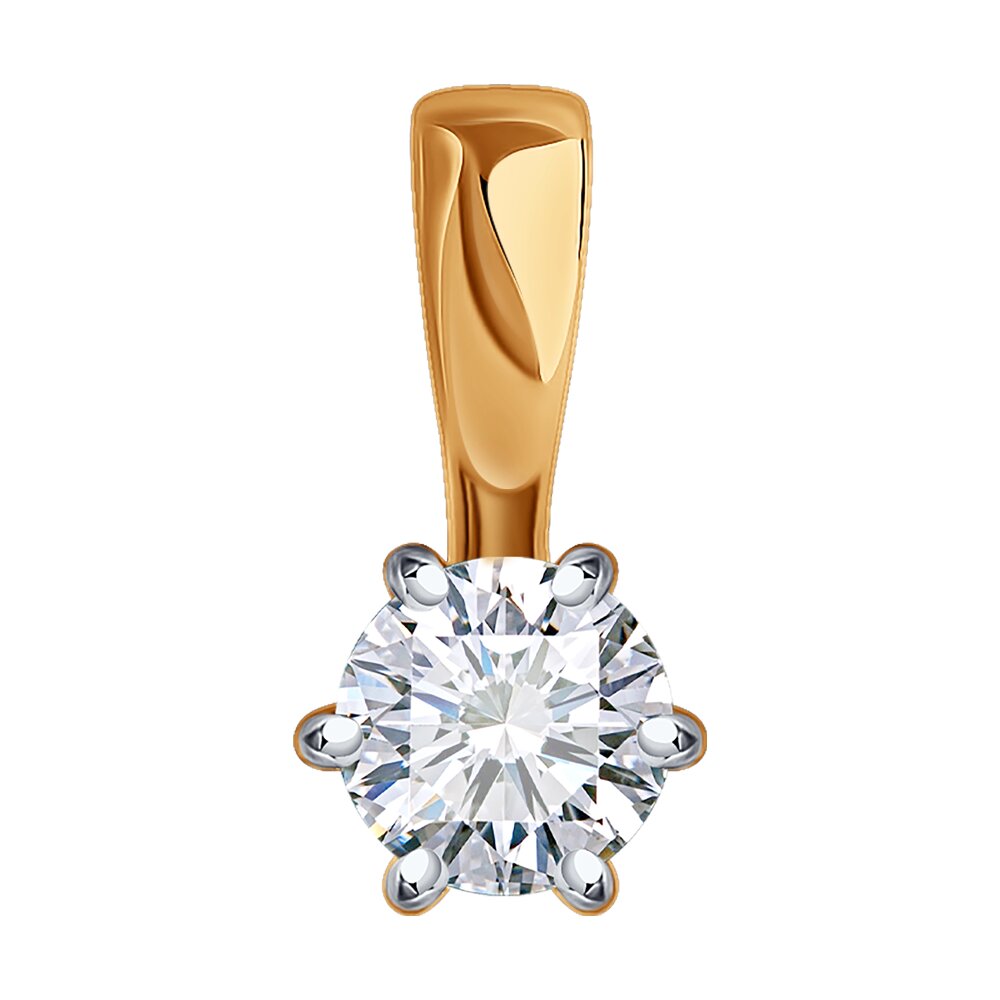 

Кулон из красного золота Diamant 51-230-02166-1, бриллиант искусственный\рубин, 51-230-02166-1