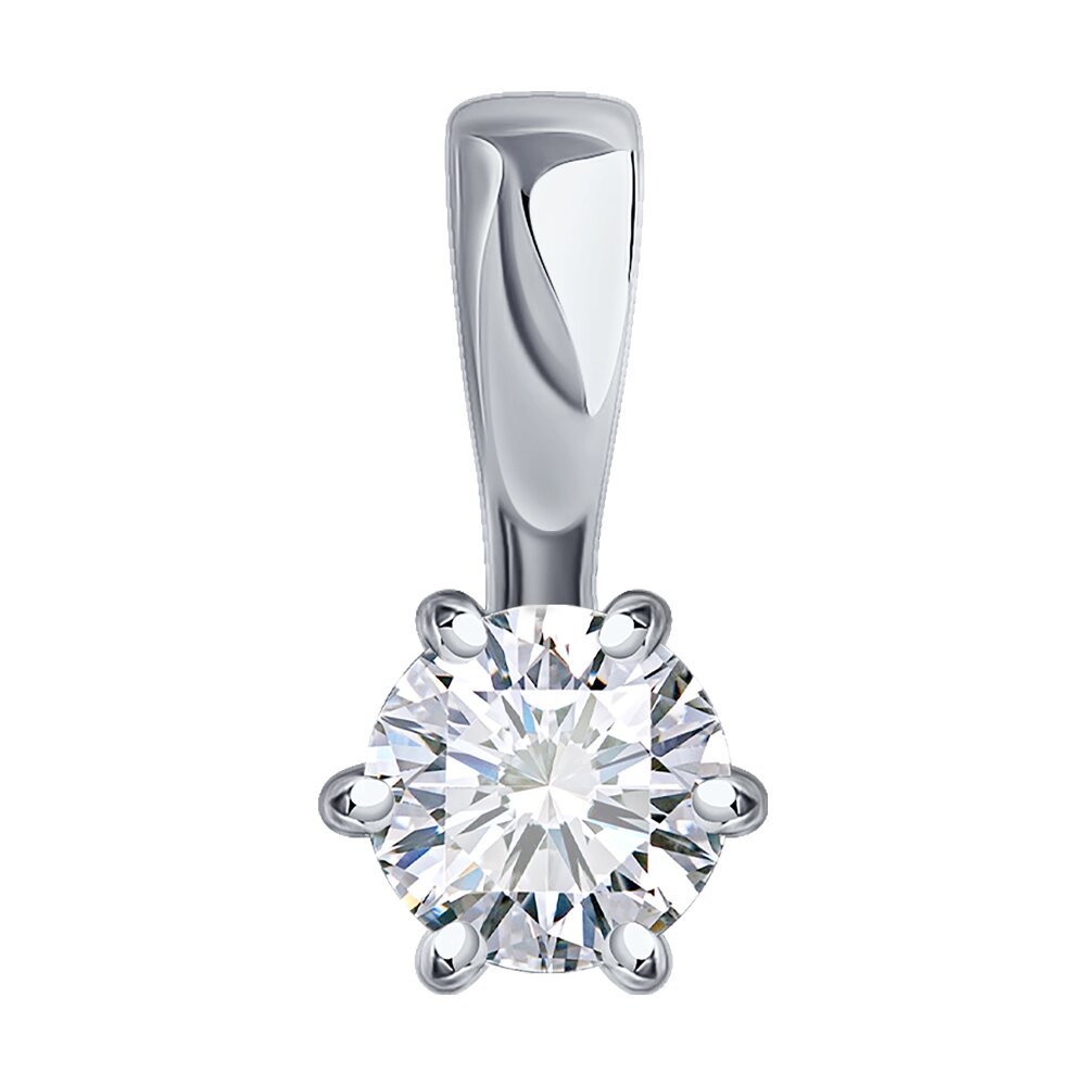 

Кулон из белого золота Diamant 52-230-02166-1, бриллиант искусственный\рубин, 52-230-02166-1