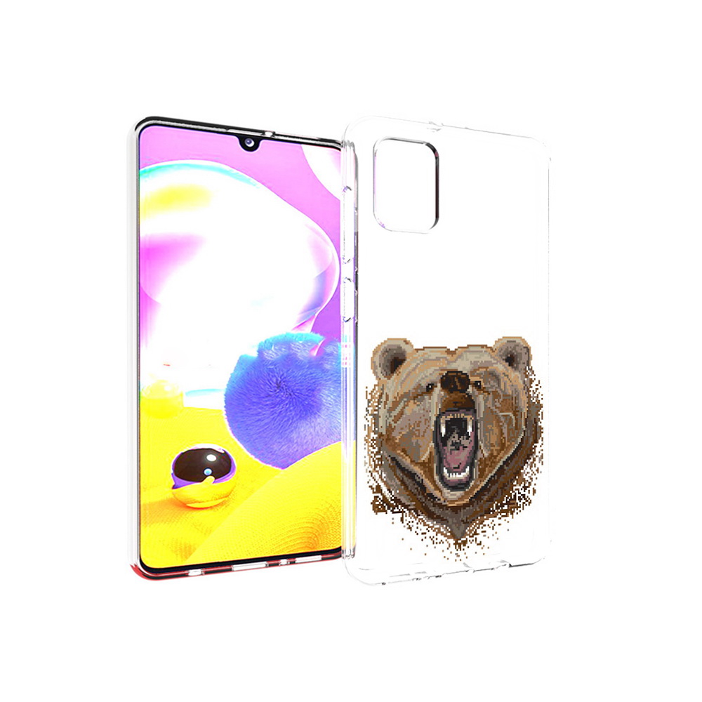 

Чехол MyPads Tocco для Samsung Galaxy A31 пиксельный медведь (PT146911.482.539), Прозрачный, Tocco