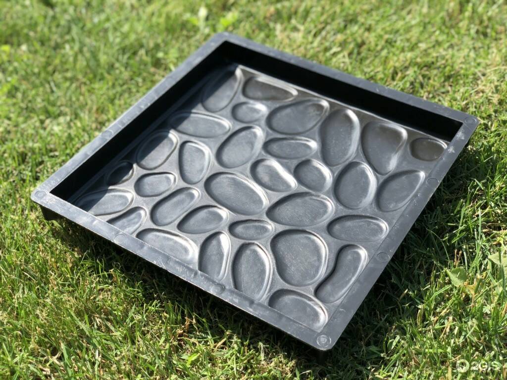 Формы для тротуарной плитки moldplastik Галька комплект 10 штук 30х30х3см силиконовая формы