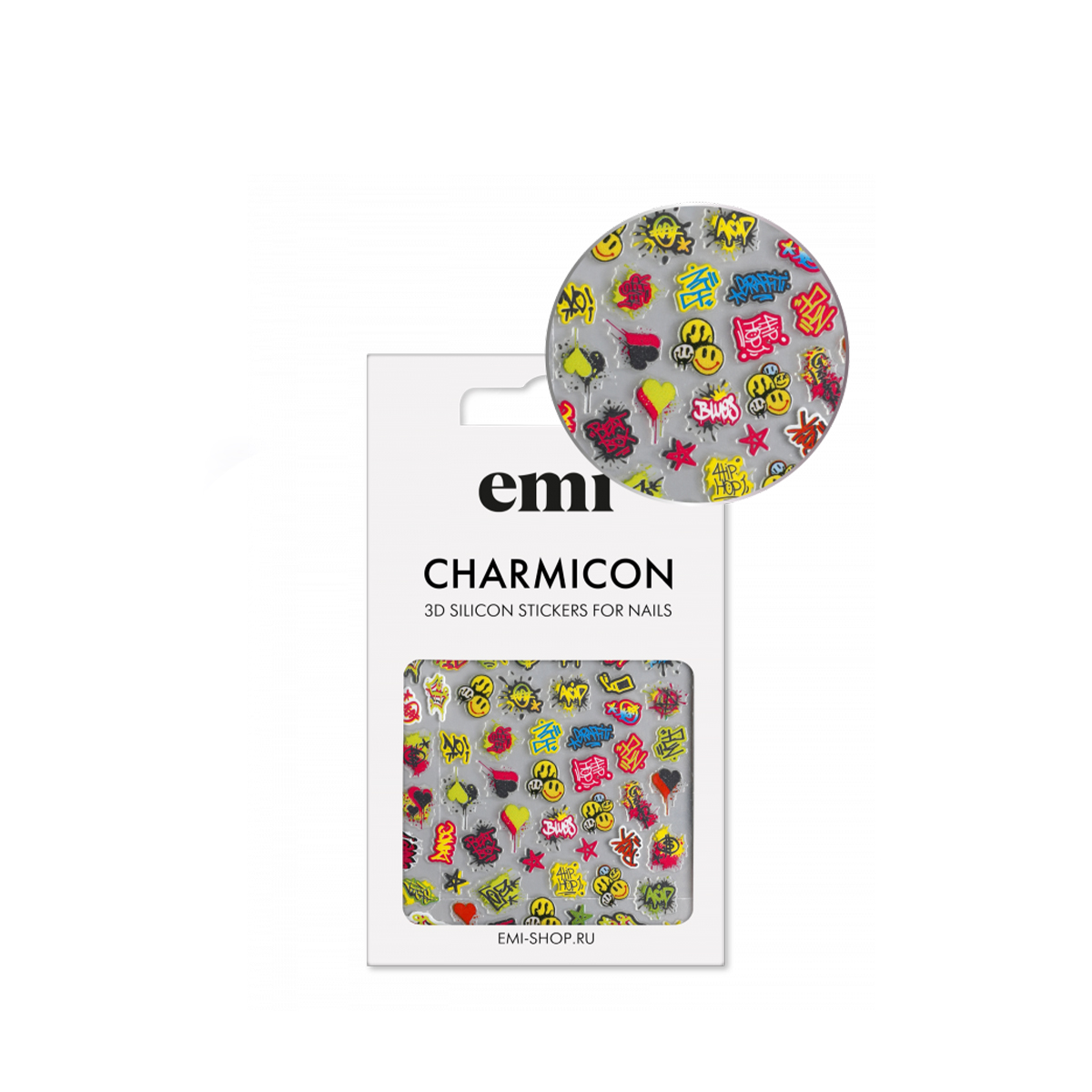 

E.Mi, 3D-стикеры №204 Граффити Charmicon 3D Silicone Stickers, Разноцветный