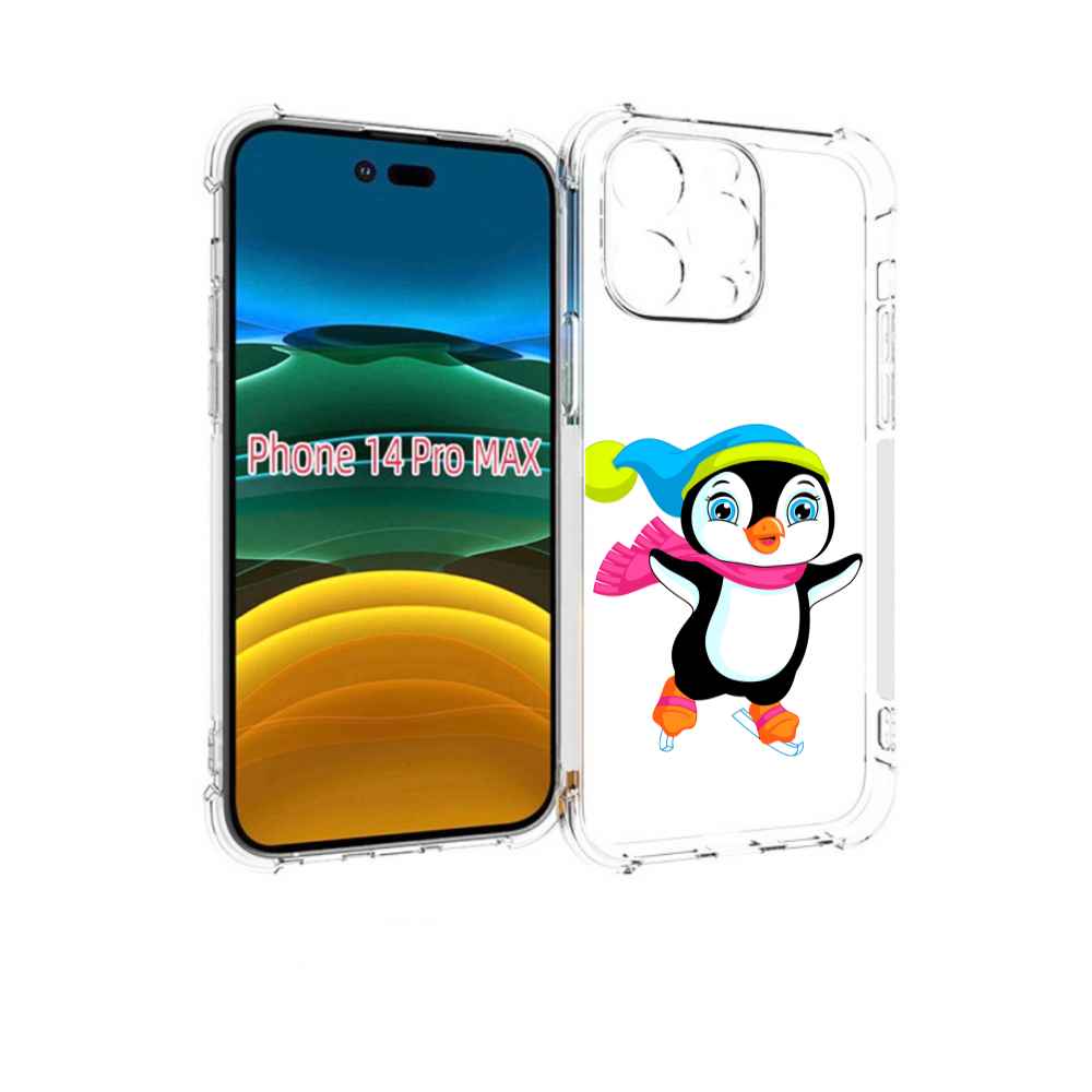 

Чехол MyPads пингвин на коньках для iPhone 14 Pro Max, Прозрачный, Tocco