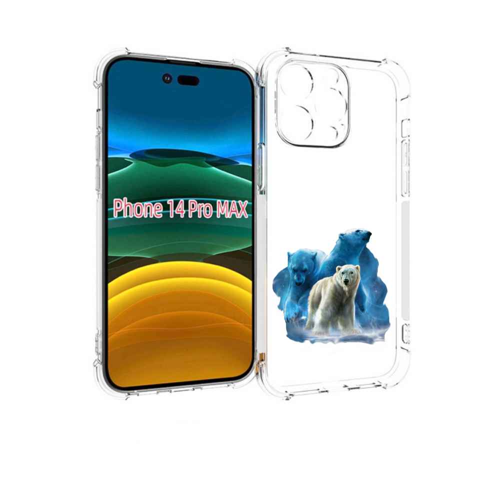 

Чехол MyPads полярный медведь для iPhone 14 Pro Max, Прозрачный, Tocco