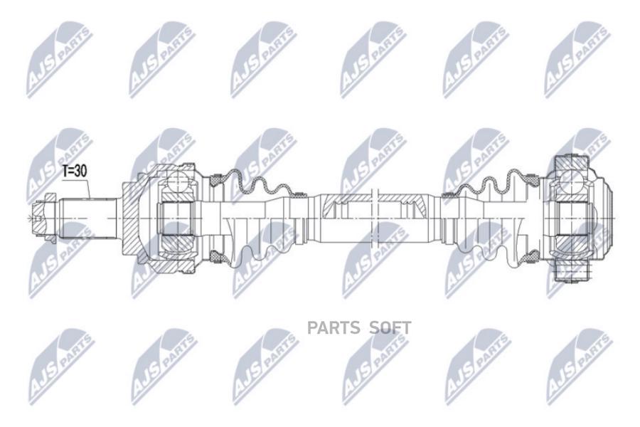 Полуось Задлев NTY NPWBM038