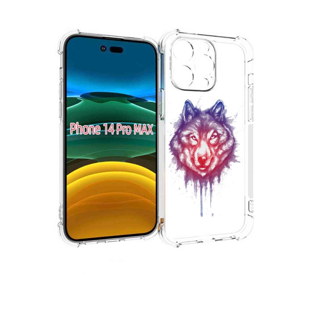 

Чехол MyPads пушистый волк для iPhone 14 Pro Max, Прозрачный, Tocco