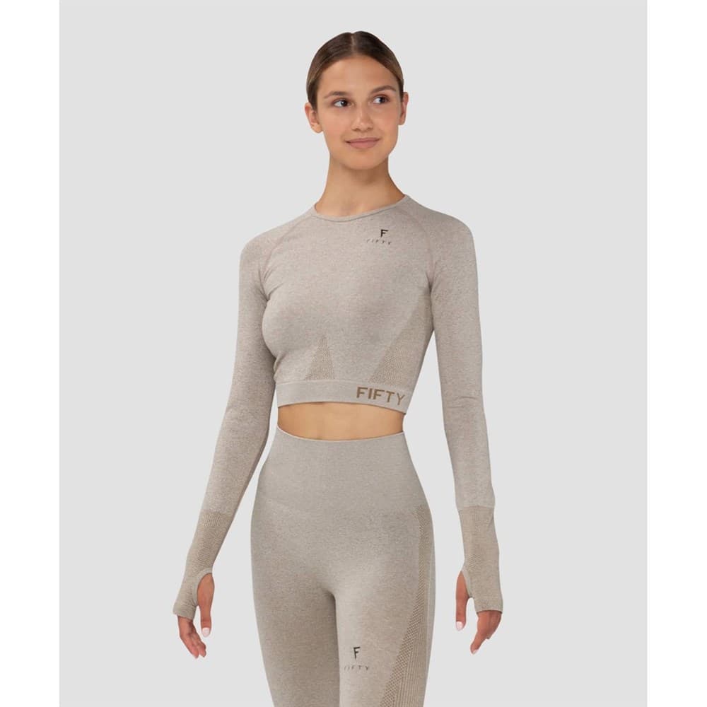 

Лонгслив женский Fifty УТ-00016696 бежевый S, УТ-00016696