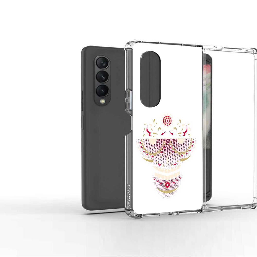 

Чехол MyPads Tocco для Samsung Galaxy Z Fold2 карнавальный скелет абстракция, Прозрачный, Tocco