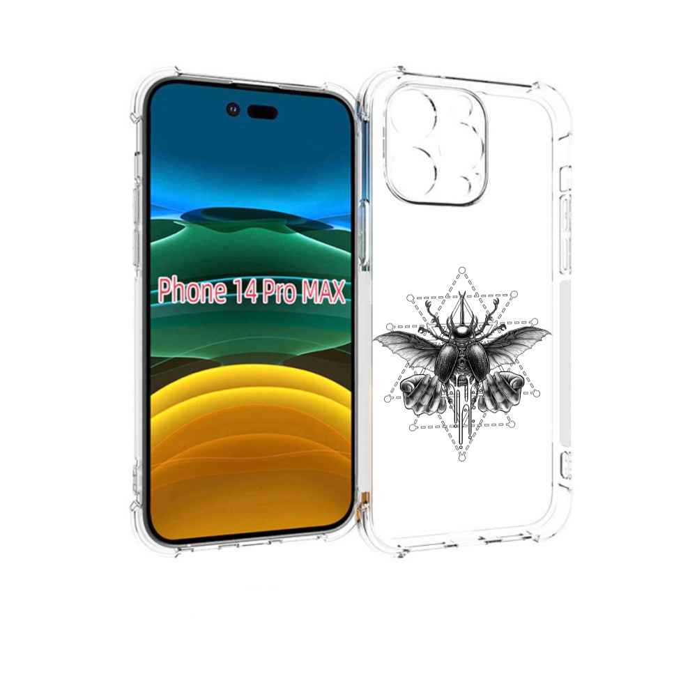 

Чехол MyPads скарабей для iPhone 14 Pro Max, Прозрачный, Tocco