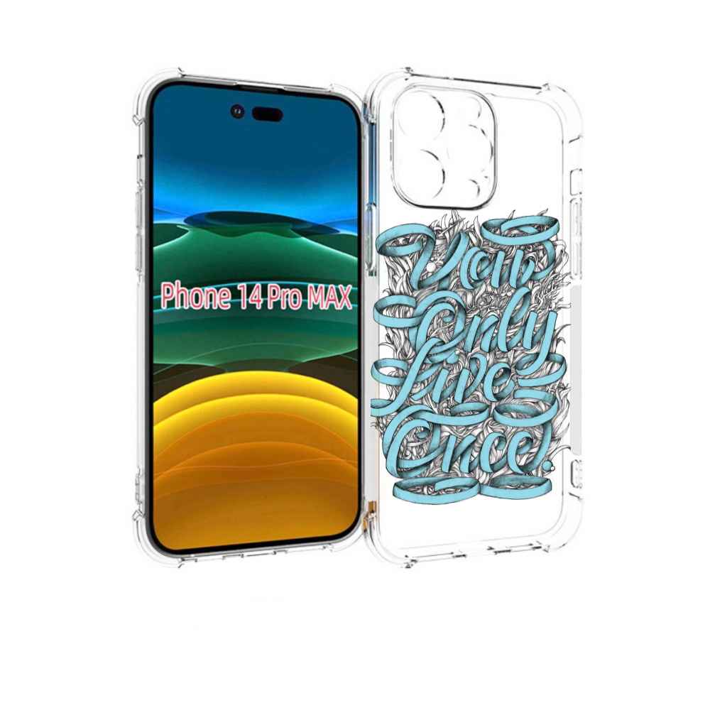 

Чехол MyPads слова из ленты абстракция для iPhone 14 Pro Max, Прозрачный, Tocco