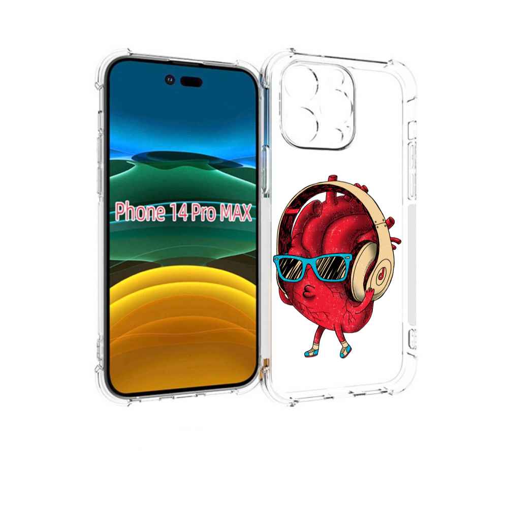 

Чехол MyPads слушай сердце для iPhone 14 Pro Max, Прозрачный, Tocco