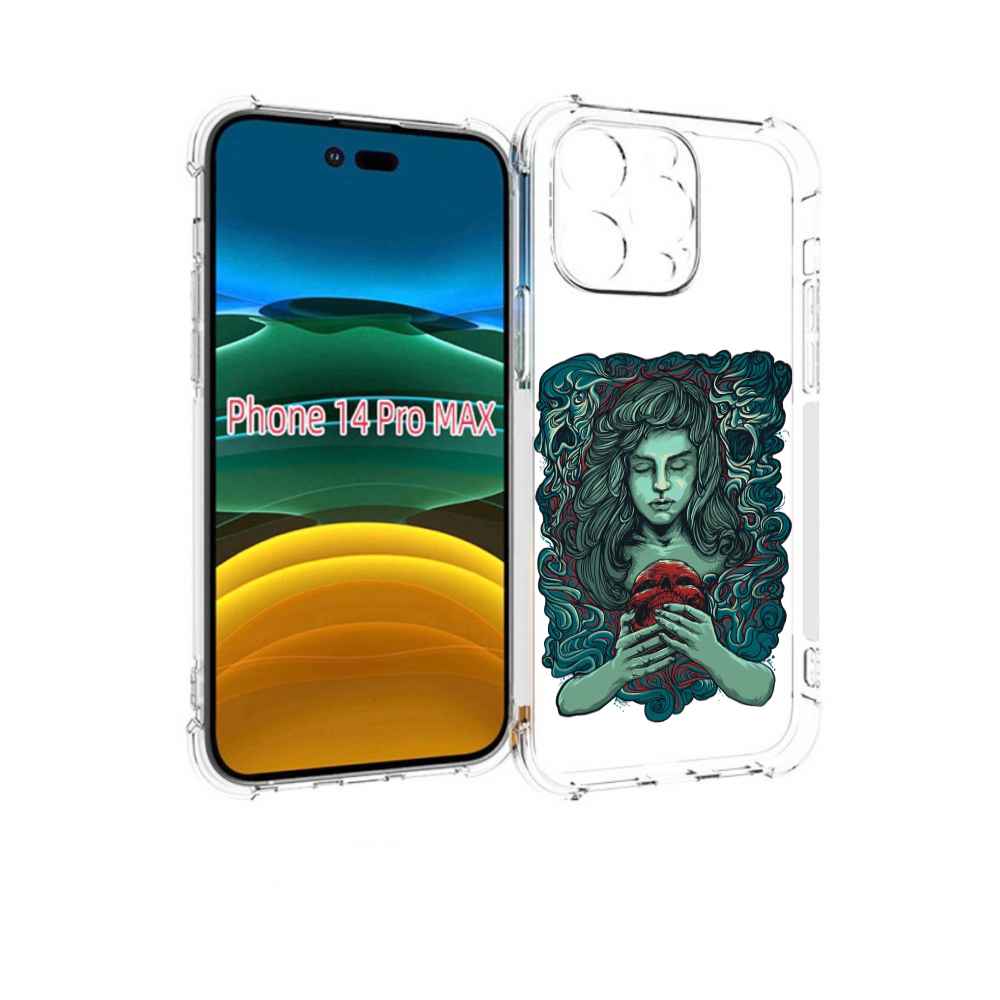

Чехол MyPads спящая девушка для iPhone 14 Pro Max, Прозрачный, Tocco