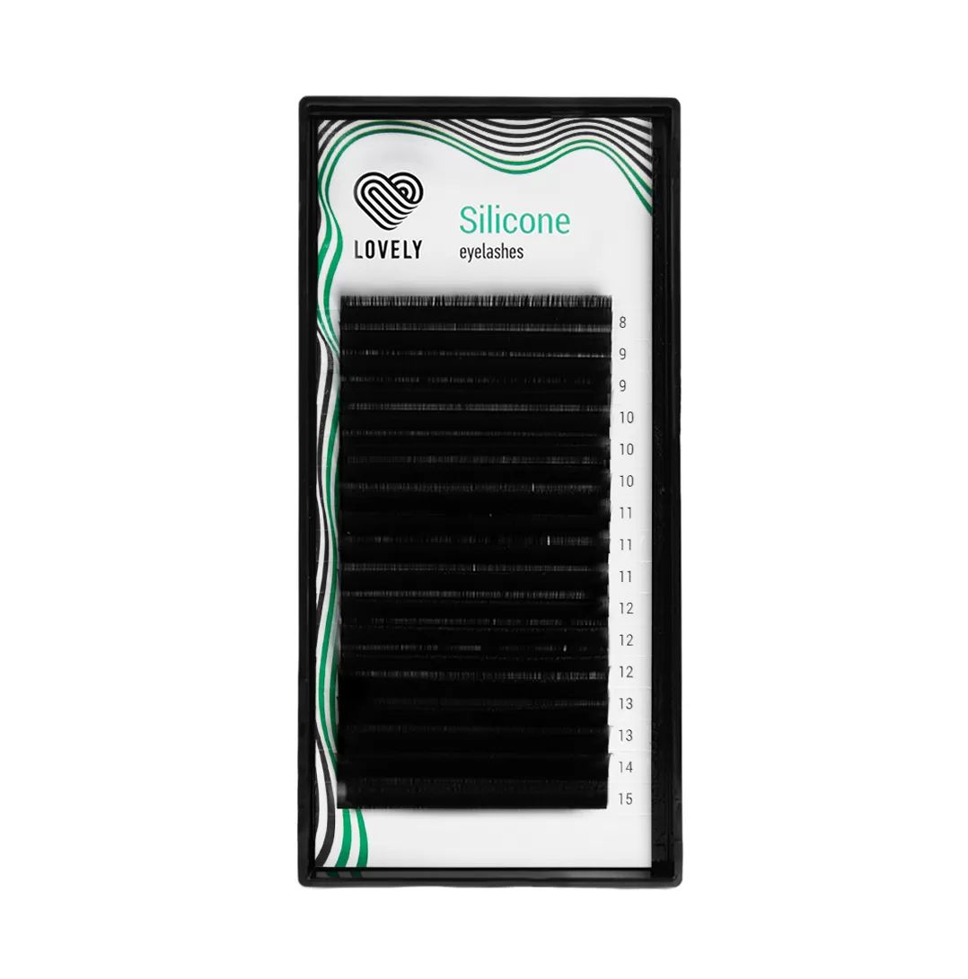 Ресницы Silicone - 16 линий - MIX M 0.07 8-15мм черная палетка ресницы для наращивания silicone 16 линий сc 0 07 15мм черная палетка