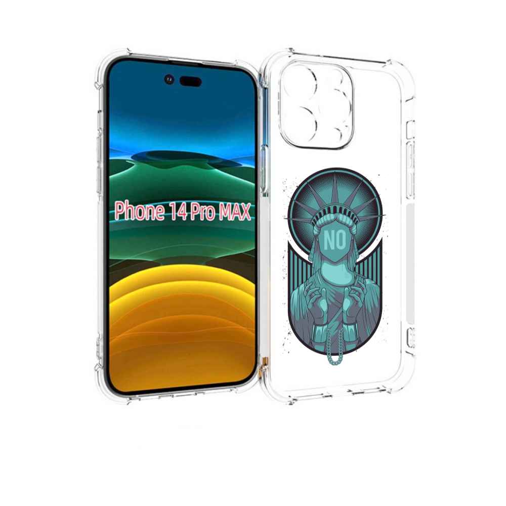 

Чехол MyPads статуя свободы зеленый для iPhone 14 Pro Max, Прозрачный, Tocco