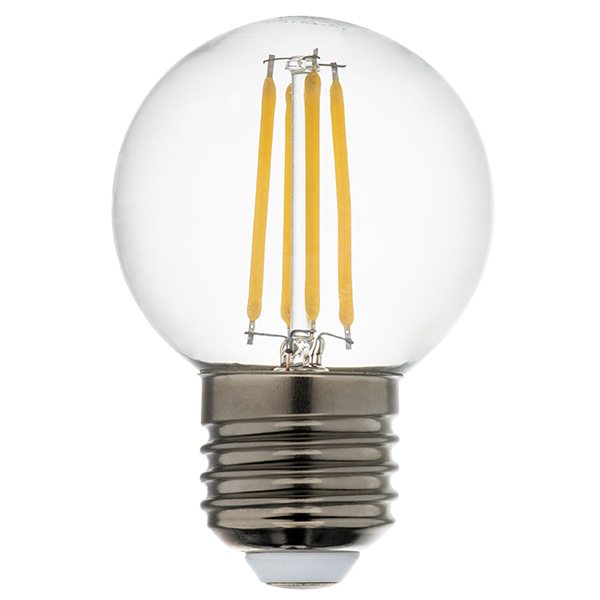 LIGHTSTAR 933824 933824 Лампа LED FILAMENT 220V G50 E27 6W=65W 400-430LM 360G CL 4000K 3