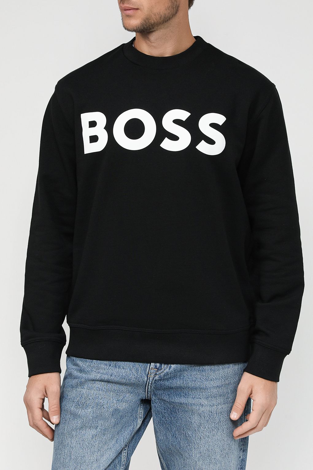 Свитшот мужской BOSS 50487133 черный M 11890₽