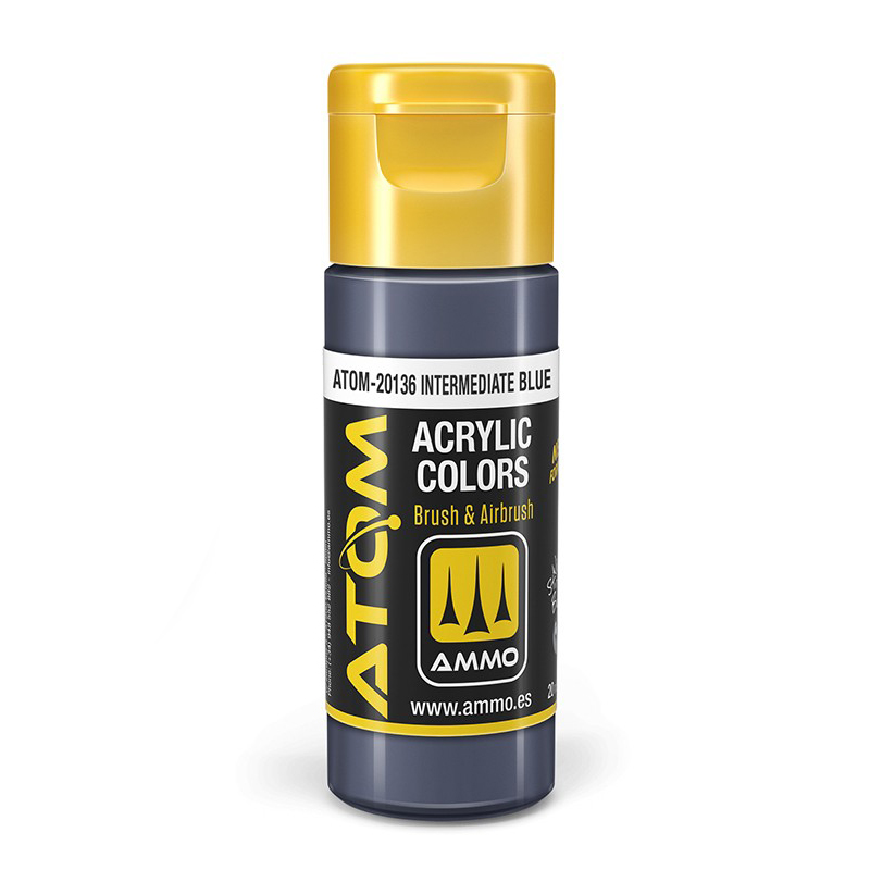 

Акриловая краска Ammo Mig Atom Color Промежуточный синий Intermediate Blue ATOM20136