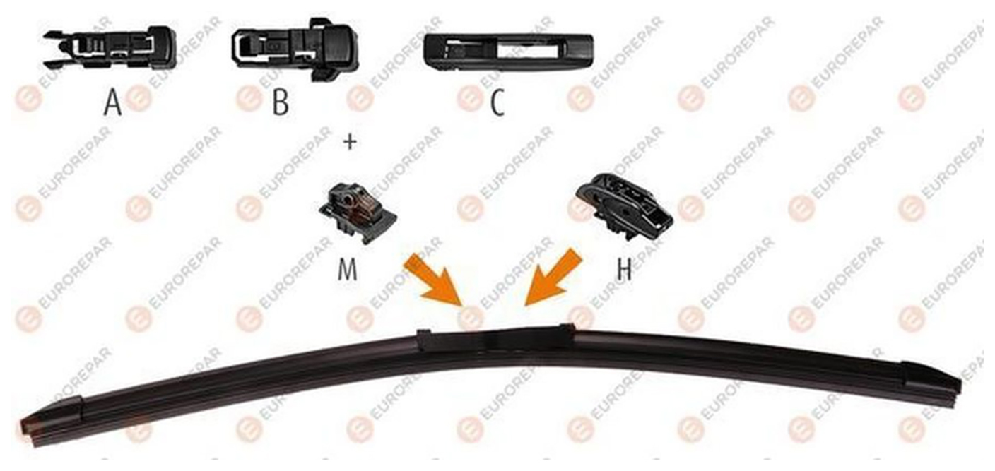 

Щетка стеклоочистителя Щётка с/о 475mm HOOK + U + M + EUROREPAR 1635454580