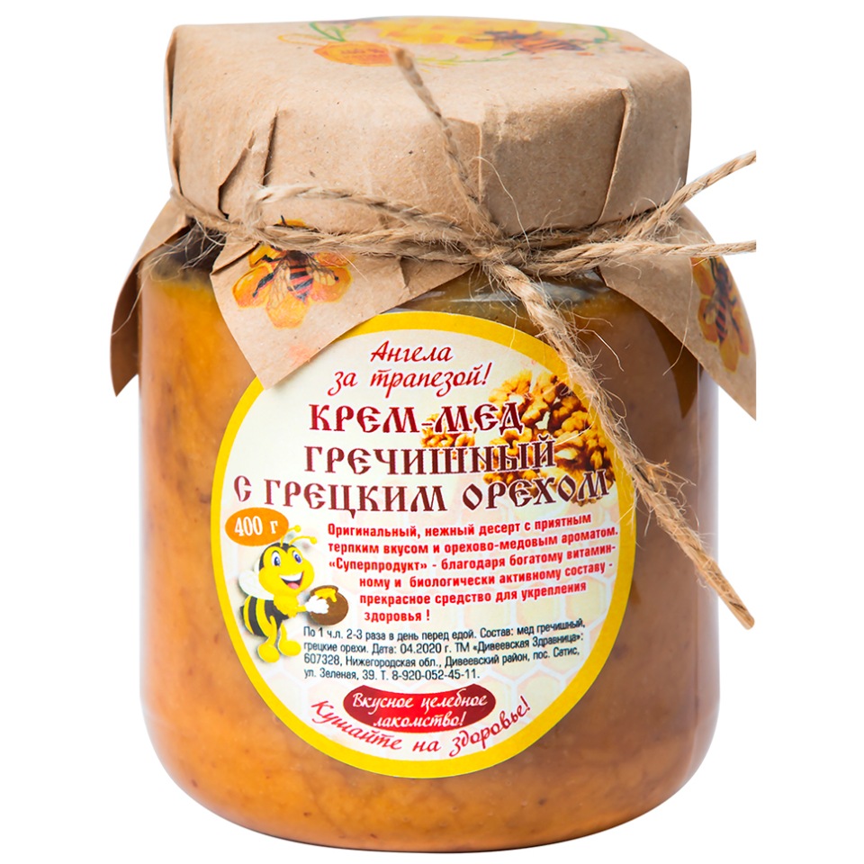 

Крем-мёд натуральный Гречишный с грецким орехом, 400 г