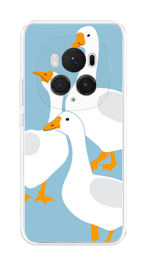 

Чехол на Honor Magic 6 Pro "Гусиное трио", Голубой;белый;серый;желтый, 6123750-1