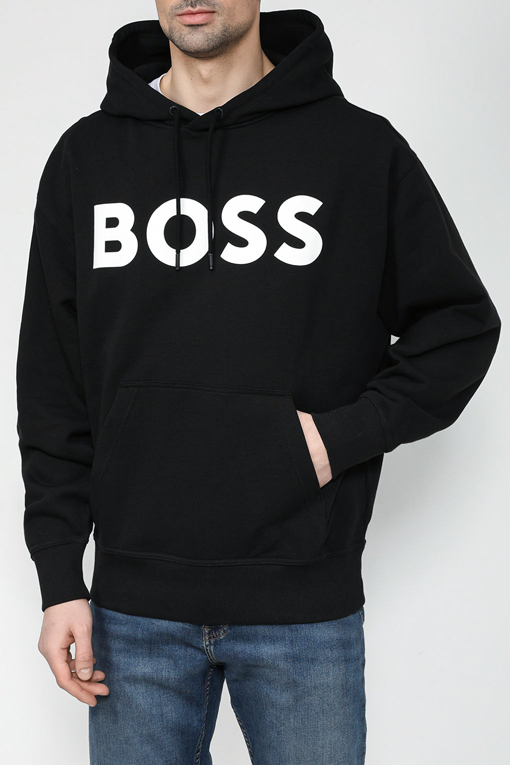 Худи мужское BOSS 50487134 черное 2XL