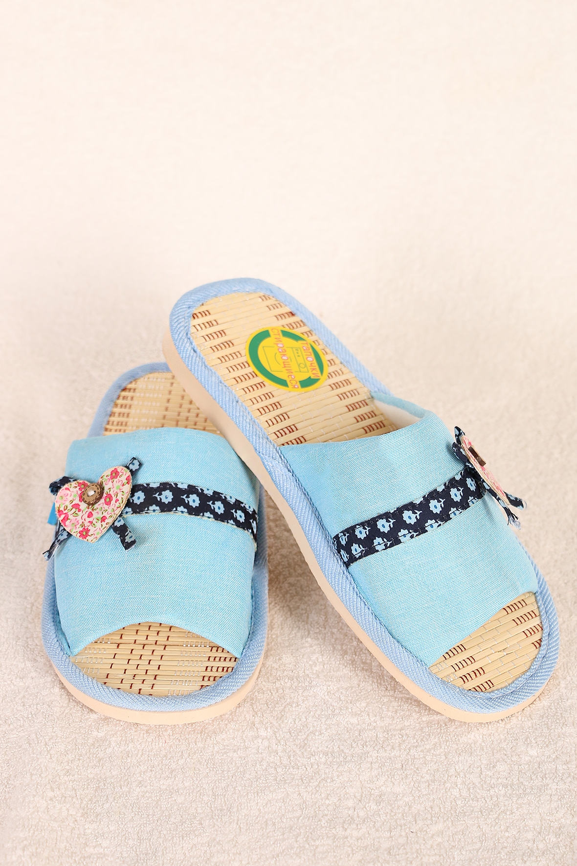 

Тапочки женские AlmondShop ТР-27 0268.С4 голубые 40 RU, Голубой, ТР-27 0268.С4