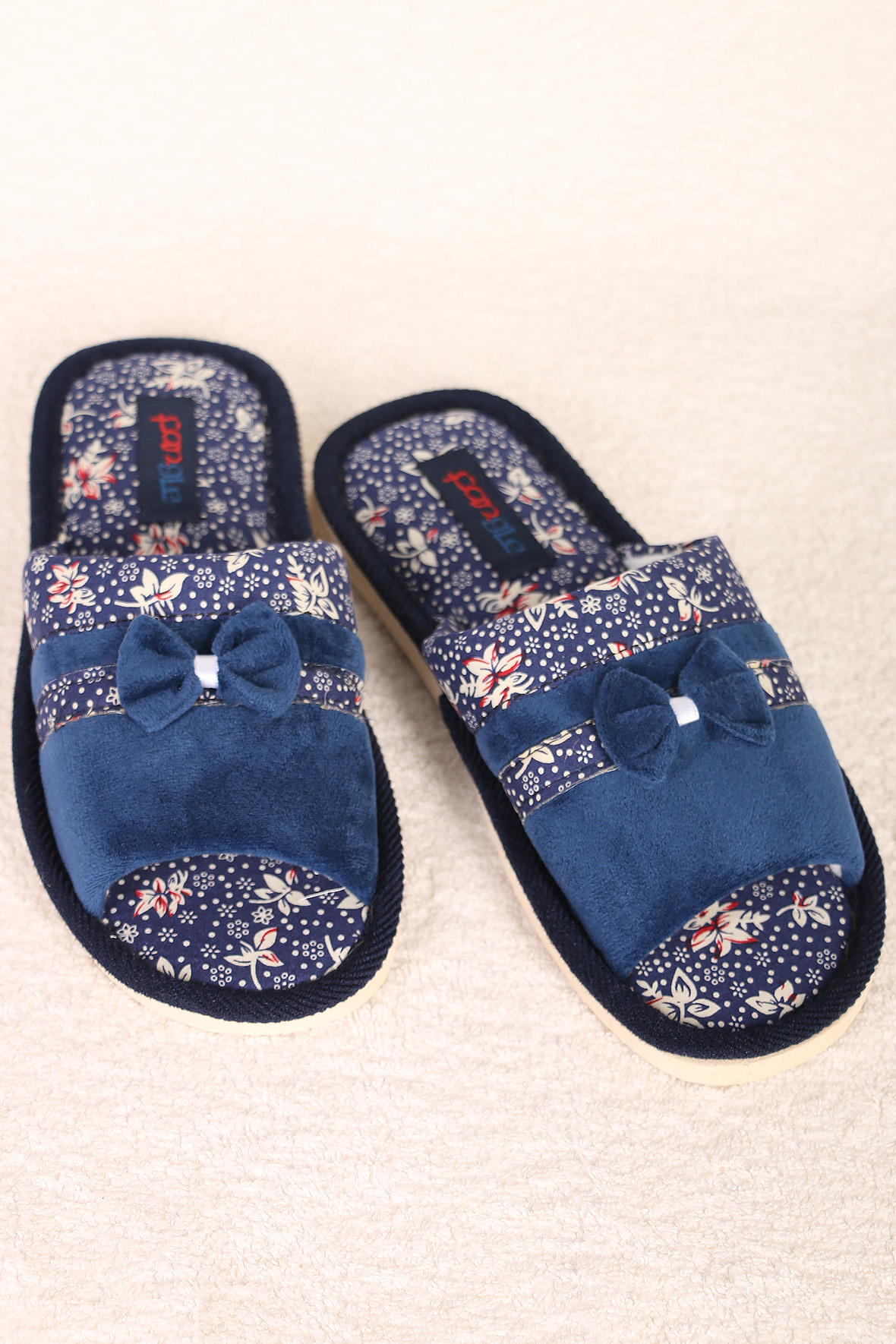

Тапочки женские AlmondShop ТР-27 0278.С1 синие 37 RU, ТР-27 0278.С1