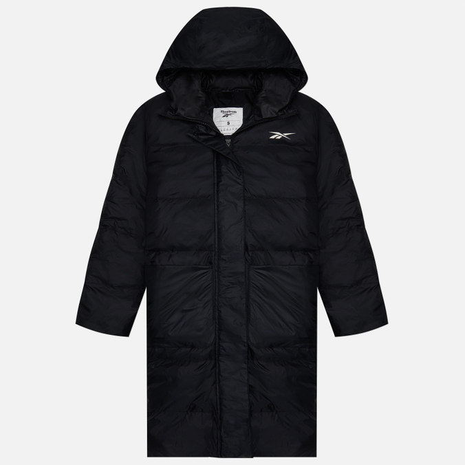 Женский пуховик Reebok Outerwear Long Down чёрный, Размер XS