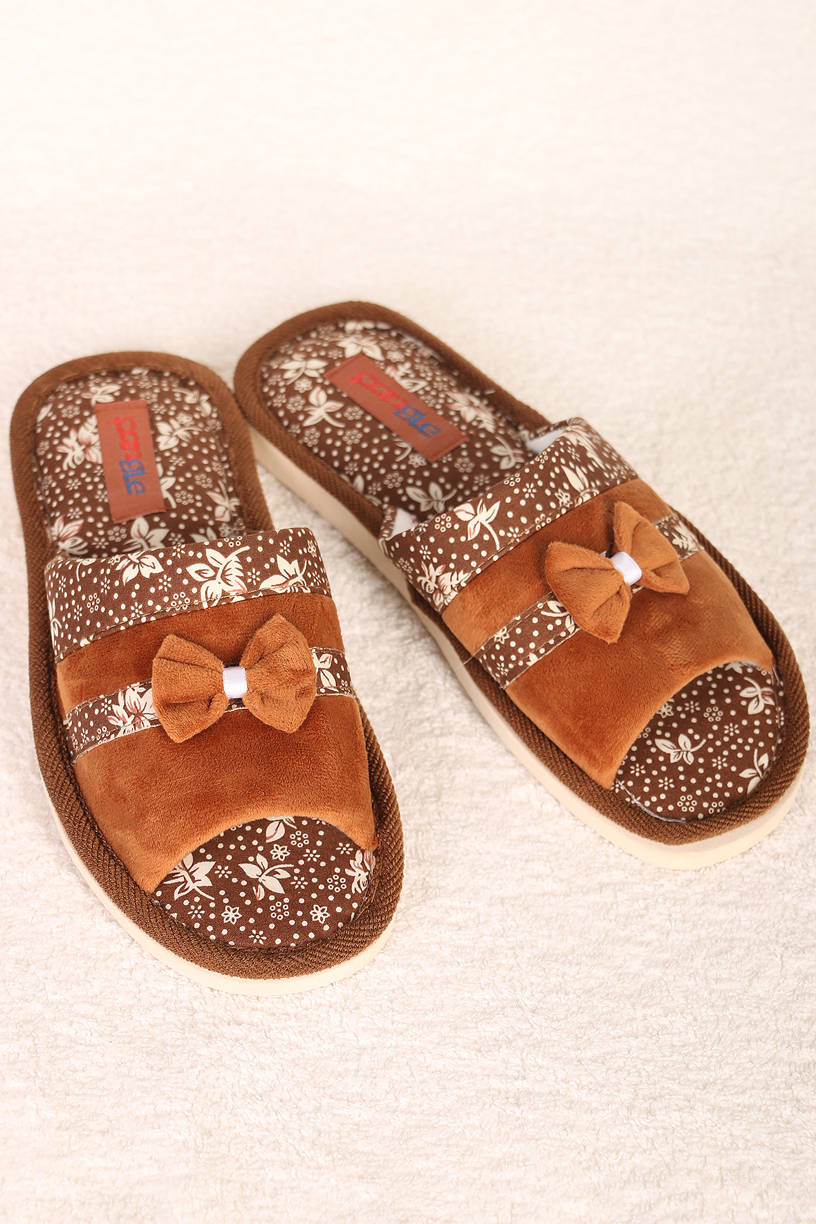 

Тапочки женские AlmondShop ТР-27 0278.С3 коричневые 39 RU, Коричневый, ТР-27 0278.С3