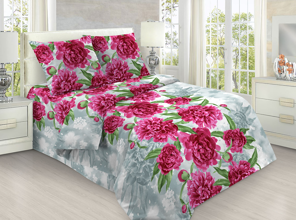 

Простыня Mercury Home «Пионы» 1.5 СП 145x214 Бязь, Пионы