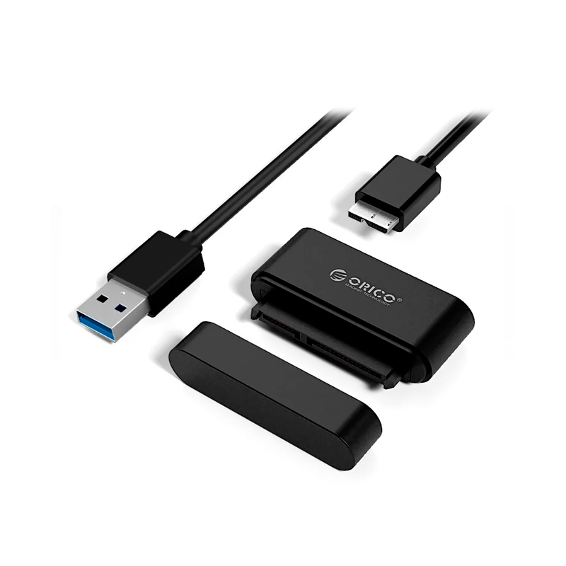 

Адаптер Orico USB Type-A - SATA SSD, HDD M-F м (00000026725), 20UTS-BK