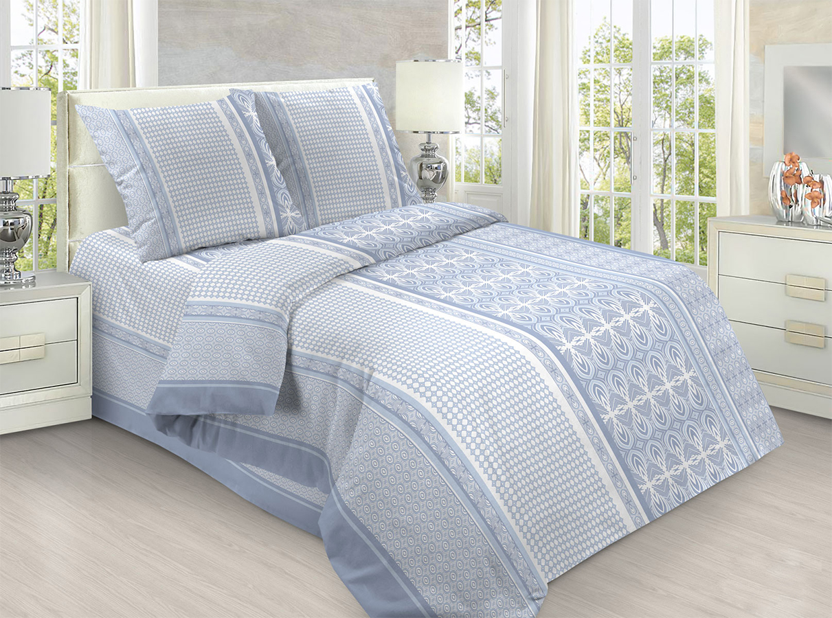 фото Простыня mercury home «иней» 1.5 сп 145x214 бязь