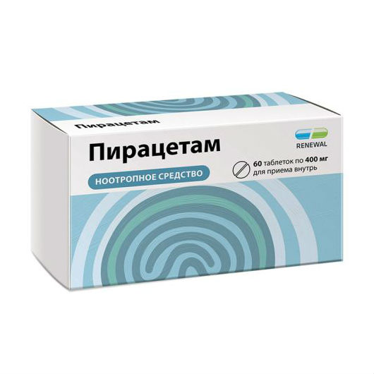 Купить Пирацетам Renewal таблетки 400 мг 60 шт., Обновление ПФК