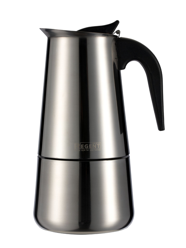 

Кофеварка гейзерная алюминий Regent Inox 360мл 93-MO-01-360, Черный