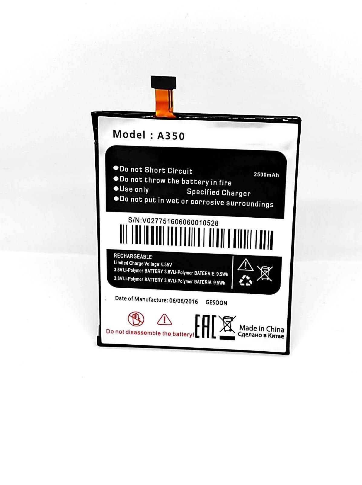 

Аккумулятор для телефона Micromax A350 Canvas knight мАч 2500