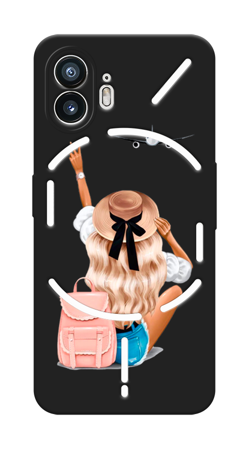 

Чехол Awog на Nothing Phone (2) "Автостопом самолетом", Бежевый;белый, 3300252-1